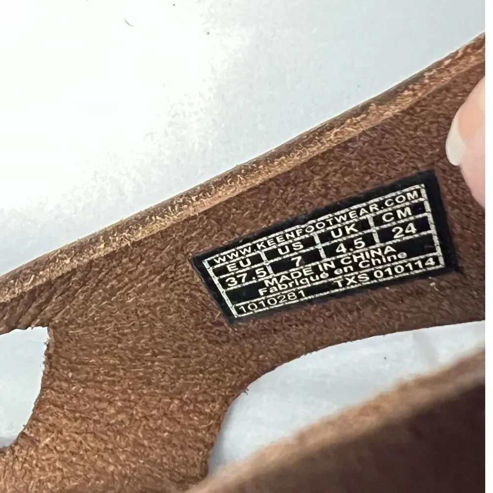 Keen Ladies Brown Leather Sandals Size 7 EUC Model 1010281